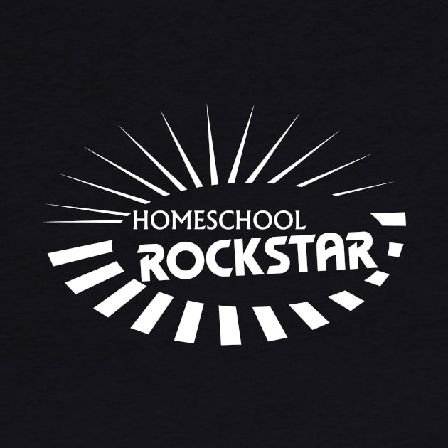 Homeschool Rockstar (White) by MrPandaDesigns